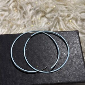 Light Blue Hoop Earrings